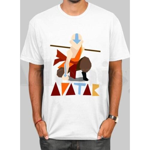 Casual Mens t-shirt Avatar The Last Airbender Aang And Appa Anime Badass Tshirt Unisex Tees Tops Harajuku Streetwear