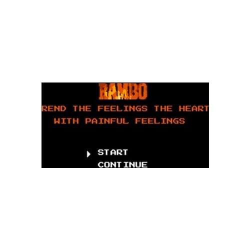 Rambo Region Free 60 Pin 8Bit Game Card For Subor Game Players