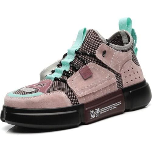 RASMEUP Mens Platform Sneakers 2020 Spring Fashion Men Mesh Breathable Shoes Male Trainers Footwear Plus Sizes 35-44