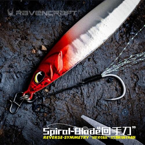 RAVENCRAFT 2020 new SPIRAL-BLADE 10g 16g 3pc swobbler fishing bait tackle for bass trout perch slow jig Metal Slow Jigging lures
