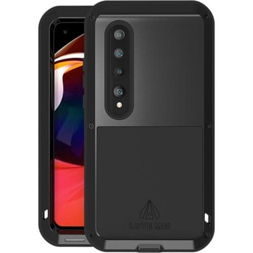 LOVEMEI Luxury Dirt-resistant Anti-knock Metal Aluminum Cases Cover with Gorilla Glass for XiaoMi 10 6.67" Heavy Duty Protection