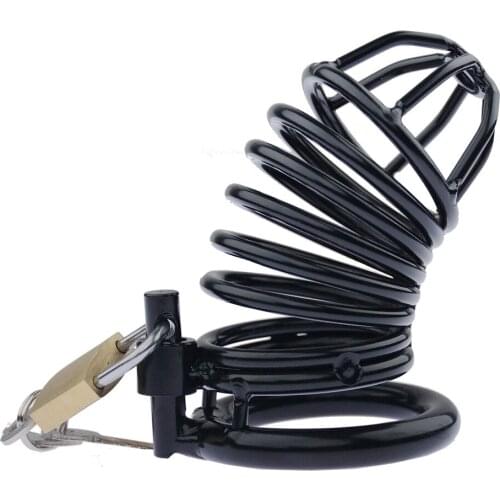 Sex Toys For Men 304 Stainless Steel Three Size Bird Cock Cage Lock Adult Game Metal Male Chastity Belt Device Penis Ring