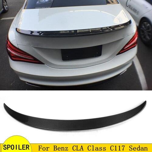 Carbon Fiber/frp rear trunk spoiler for Mercedes Benz CLA-Class CLA180 CLA200 CLA250 CLA45 AMG Sedan 4-Door 2013-2017 rear wing