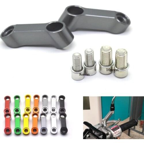 Universal 8MM 10MM Motorcycle CNC Rearview Mirrors Riser Extension Brackets AdapterFor Ducati Monster 696 796 795 821 848 1100