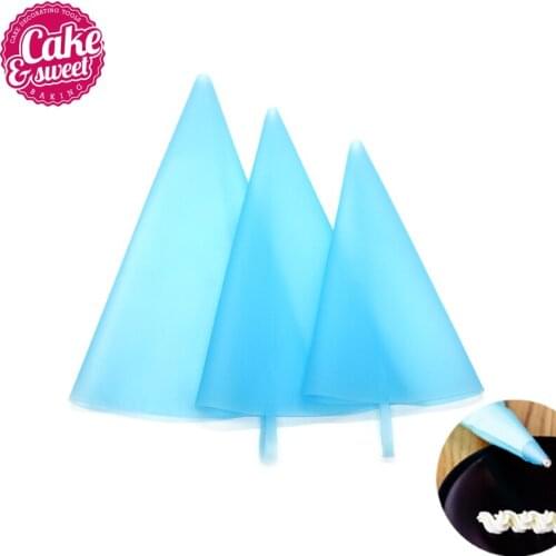 1/3pcs Reusable Silicone Icing Piping Cream Pastry Bag Dessert Decorators Cake Cupcake Decorating Tools