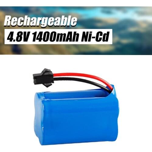 2pcs 4.8V 1400mAh Ni-Cd AA Battery Pack Rechargeable For Remote Control Electric Car Toys SM-2P Plug Nicd 4.8V Volt Battery