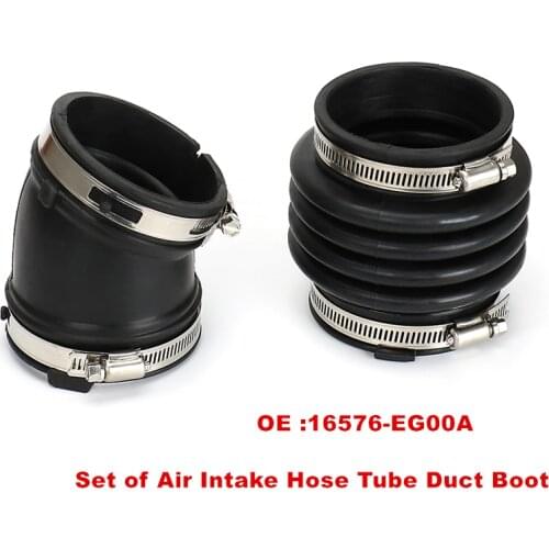 2Pcs Set of Air Cleaner Intake Resonator Hose Tube Boot Duct Fits for Infiniti M45 M35 2006-2009 V6 3.5L 16576-EG00A 16576EG00A