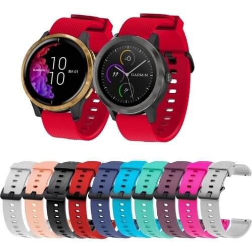 20mm Silicone Watchband For Garmin Vivoactive 3 Music Vivomove HR Sport Wrist Strap For Forerunner 245 645 smart watch Bands New