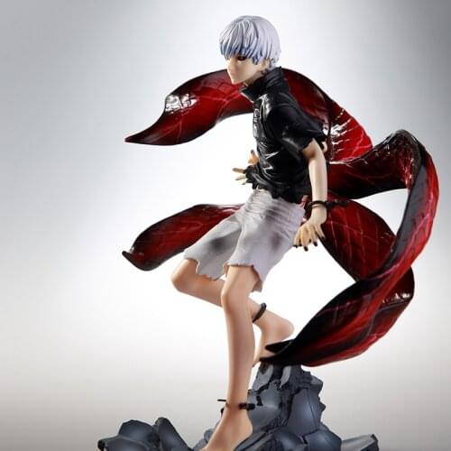 20cm Anime Tokyo Ghoul Figure Kaneki Ken Two Heads Awakening Action Figure Tokyo Ghoul Touka Kirishima Figurine Model Doll Toys