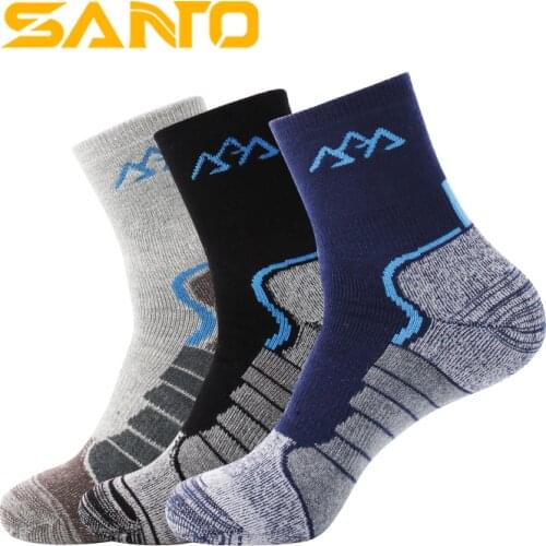 3Pairs/lot 2020 Thick Coolmax Socks Mens Quick-drying Warm Thermal Socks Patchwork Breathable Casual Socks Meias Masculinas