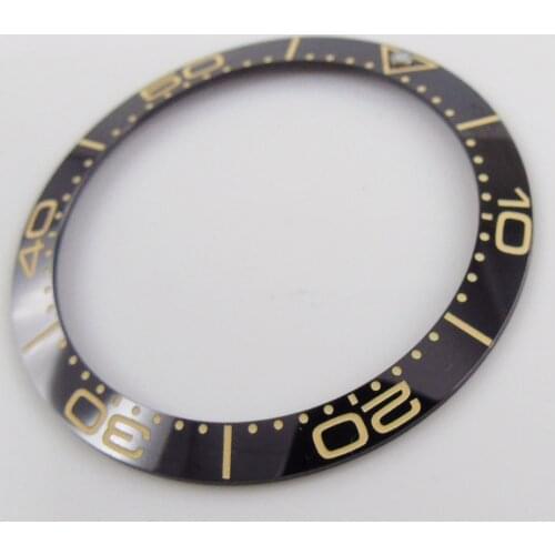 38mm Luxury Quality ceramic bezel Yellow marks ceramic bezel insert for 40mm SUB mens watches