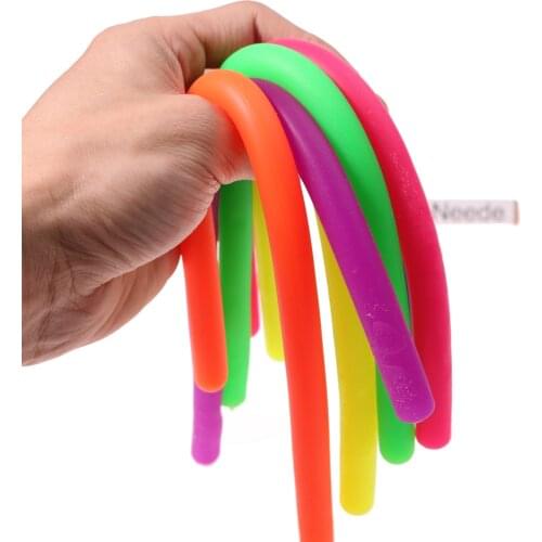 6Pcs Anti Stress Fidget Noodle Stretch/Pull/Twirl/Wrap/Squeeze Sensory Toy Kids Adult Party Favor Birthday Gift Pinata Filler