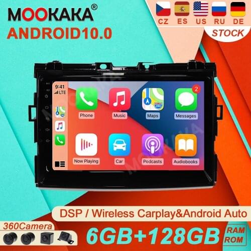 6+128G Android10.0 DSP For Toyota Previa 2006-2012 Car Radio Multimedia Video Player NavigationGPS Accessories Auto 2 Din NO DVD