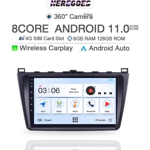 Carplay 2 din Android Car Multimedia Player For Mazda 6 Rui wing 2008 2009 2010 2011 2012 2013 2014 Navigation GPS 4G+Wifi Audio