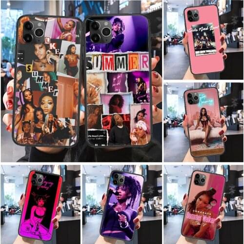 Summer Walker Girl Rapper Phone Case Cover Hull For iphone 5 5s se 2 6 6s 7 8 12 mini plus X XS XR 11 PRO MAX Frosted black