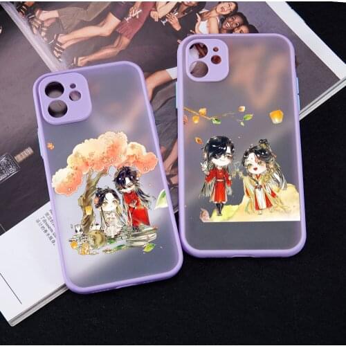 Jamular Heaven Officials Blessing Phone Case for iPhone 12 Mini 11 Pro X XS XR Max 6 6S 7 8 Plus SE 2020 Skin Feel Back Cover