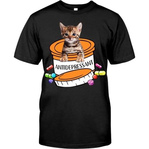 CLOOCL Cotton T-Shirt Fashion Brand Summer Cute Bengal Cat Cotton Tshirt 3D Printed Men for Women Shirts Funny Cotton Black Tees