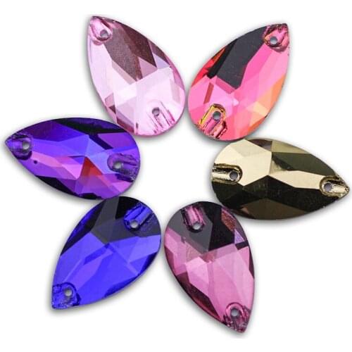 Perfect boutique Drop AAAAA high-quality sewing crystal flat-bottomed rhinestone glass clothes sewn to the stone clothes jewelry