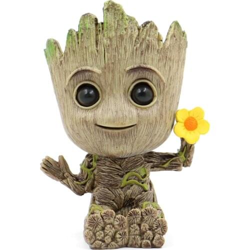 20pcs Groot Flowerpot Flower Pot Planter Action Figures Toy Tree Man Pen Flower Pots#4108