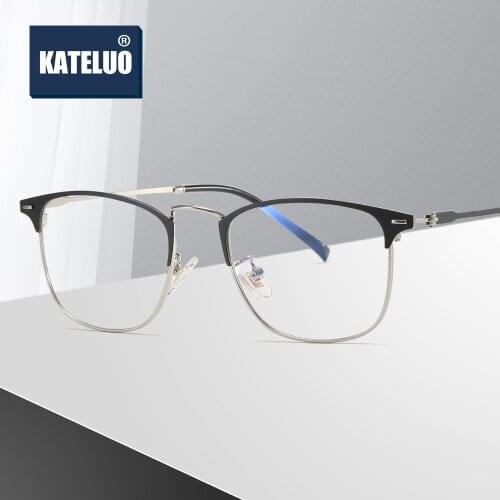 KATELUO 2020 Mens Anti Blue Light Laser Fatigue Glasses Photochromic Computer Goggles Mens Optical Eyeglasses Frame 9810