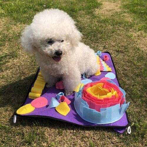 Pet Dogs Snuffle Mat Leak Food Anti Choking Pad Cat Dog Training Blanket Nose Work Toy Slowing Feeding Intelligence Mats