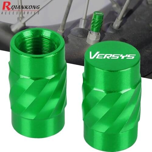 Motorcycle CNC Tire Valve Air Port Stem Cover Cap Plug Accessories For Kawasaki Versys 100 650 1000 1000S Versys-X 300 2017-2021