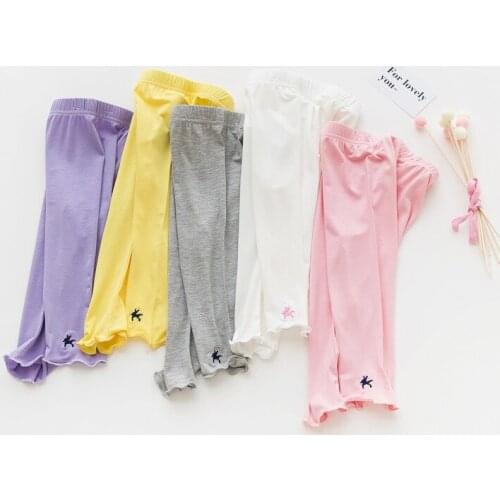 Summer Kids Legggings Girls Cropped Trousers Leggings Children Kids Pants Girls Shorts Trousers Spring Summer Tights