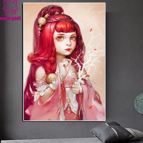 Diamond painting set Cartoon cute girl 5d diy handmade embroidery kit full square/round drill Cross Stitch Needlework home decor