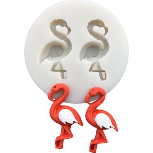 Wholesale 10pcs/lot Flamingo Silicone Sugarcraft Mold Chocolate Cupcake Baking Fondant Cake Decorating Tools