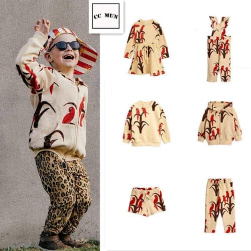 MR 2019 Autumn Bird Kids Clothes Sets Baby Girls Clothing Boys Clothes Sweatshirt Pants Jackets Cartoon Fashion Princess Dresses