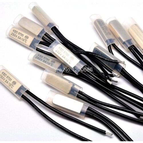 Temperature control switch KSD9700 110 degrees normally closed thermal protector / temperature controller 5A / 250V