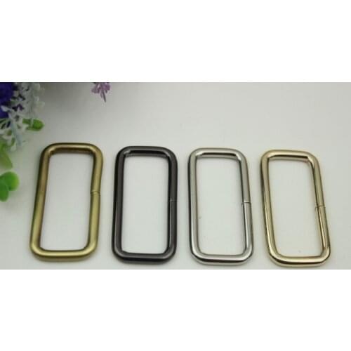 5pcs 1.3/1.7/2/2.6/3.3/3.8/5cm Rectangle Metal D Ring Webbing Belt Ribbon Buckles Shoes Bag Clips Strap Adjuster for Accessories