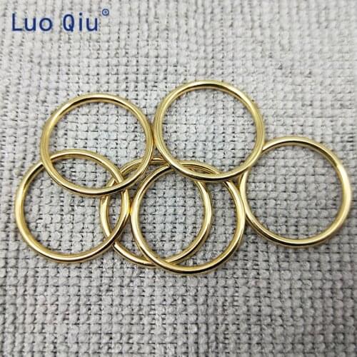 Belt Buckle Gold Round Metal Sliders Adjuster Buckle For Shoe Bag Belt Decoration DIY Accessory Sewing 20 mm 10 pcs/lot