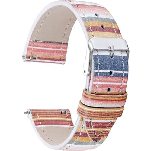 Kfashion New watch bracelet belt colorful watchband genuine leather strap watch band 18mm 20mm 22mm watch accessories wristband