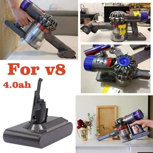 For Dyson V8 Battery 21.6V 4000mah V8 Absolute Fluffy Animal Exclusive SV10 Backup Power Supply Full Of Power