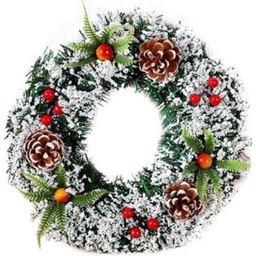 20/30/40CM Christmas Decorations For Home Rattan Festive Party Rattan Wreath Christmas Decoration Garland XMAS Party Ornament