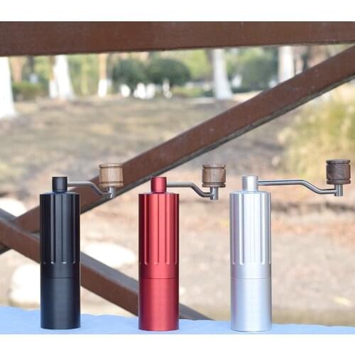 Diguo Mini Manual stainless steel core Coffee Grinder Adjustable Coffee Mill with Storage Rubber Loop Easy Cleaning portable