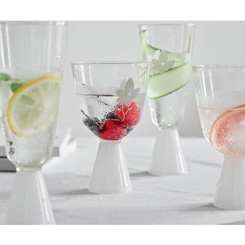 Nordic Cup Coffee Mug Tea Mugs Glass Milk Japanese Style Glasses Flower Drinkware Wine Cups Tazas кружка для чая большая очки