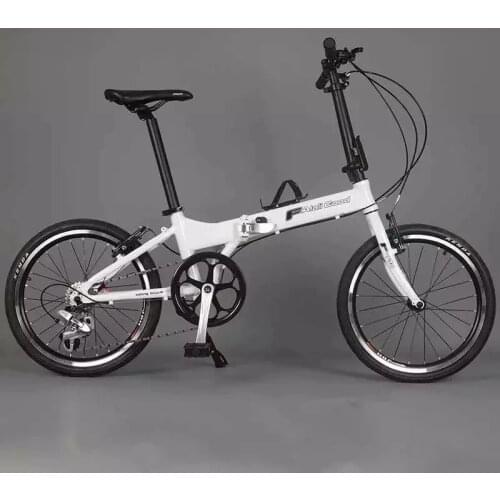 20 Inch Foldable Bike V Brake 8 Speeds Mini Bicycle Aluminum Alloy Frame HG50 Cassette Tower Wheel 52T Crankset For Daily Using