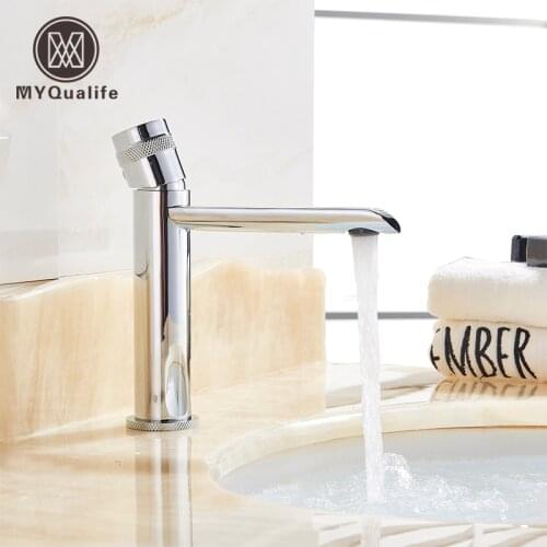 New Wholesale 3 colors Deck Mount Waterfall Bathroom Faucet Vanity Vessel Sinks Mixer Tap Cold And Hot Water Tap