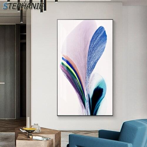 Modern Color Canvas Painting Abstract Purple Pink Posters and Prints for Living Room Bright Home Decor Nordic Wall Art Pictures