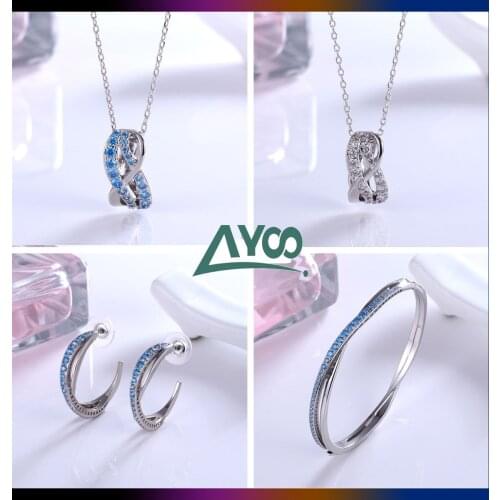 SWA1: 1 Fashion Jewelry High Quality Charming Home Knotted Pattern Series Necklace Earring Bracelet Set Romantic Gift For Women