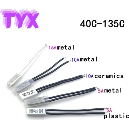 Thermostat KSD9700 40C-240C 45C 50C 55C 60C 65C Welding Machine Temperature Switch N/O Overheat Protector Celsius Temperature