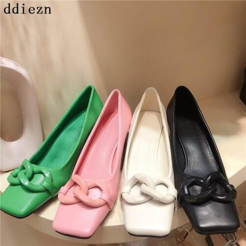 Fashion Shoes For Women Sandals 2021 Autumn New High Heels Square Toe Sexy High-Heeled Woman Pumps Female Shoes On Heels