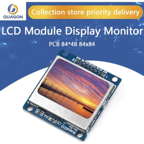 Smart Electronics LCD Module Display Monitor Blue backlight adapter PCB 84*48 84x84 lcd 5110 N0kia 5110 Screen for Arduino