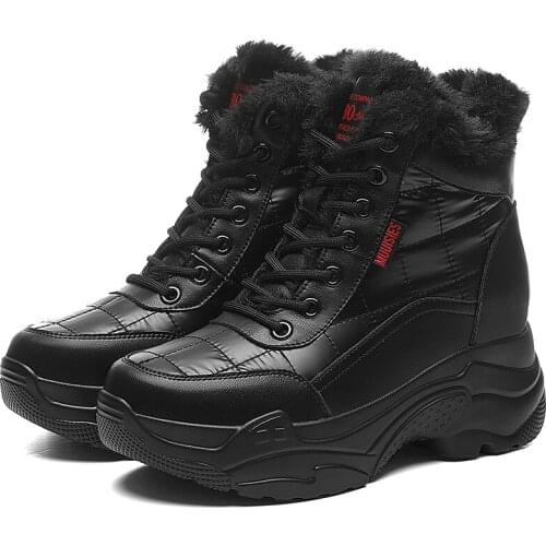 Winter Women Leather Round Toe Ankle Boots Female Classic Wild Plus Velvet Warm Boots