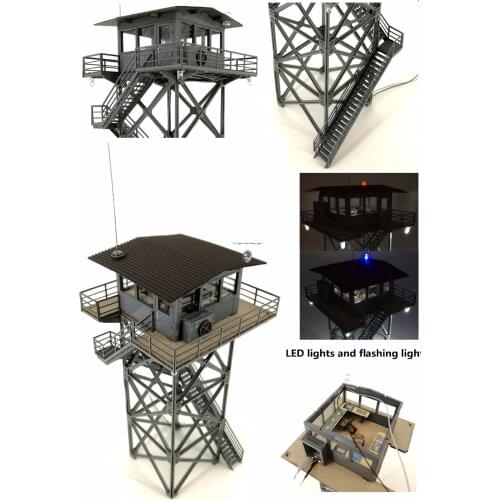 1:87Model Train ho scale diy control tower architectural sand table Model materials Free Shipping