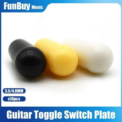 10pcs 3 Way Plastic 3.5mm Guitar Toggle Switch Tip Cap Knob Buttons for LP Electric Guitar Guitarra Accessories Drop Shipping
