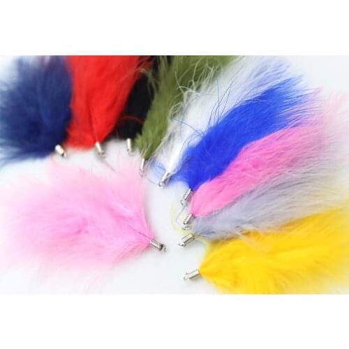 12PCS/LOT Natural turkey Feather 80mm Mixed Color Ladies Necklace Earrings Tassels DIY Jewelry Making Exquisite Pendant
