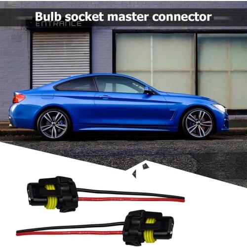2x HB3 9006 HB4 Bulb Socket Female Adapter Connector for Headlight Fog Lamp Automotive Wire Adapter Socket Lamp Connector